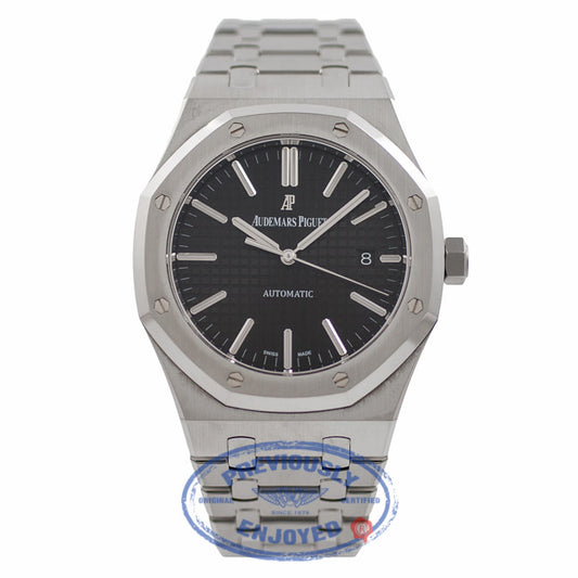 Audemars Piguet Royal Oak 41MM Stainless Steel Black Dial 15400ST.OO.1220ST.01 PZDUG2 - Beverly Hills Watch Company Watch Store