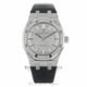 Audemars Piguet Royal Oak 37MM White Gold Diamond Pave Dial Blue Leather Strap 15452BC.ZZ.D019CR.01 2K4ZTR - Beverly Hills Watch Company