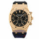 Audemars Piguet Royal Oak Chronograph 41MM 18k Rose Gold Black Dial Black Alligator Strap 26320OR.OO.D002CR.01 NVHWDE - Beverly Hills Watch Company