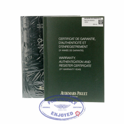 Audemars Piguet Royal Oak Chronograph 41MM 18k Rose Gold Black Dial Black Alligator Strap 26320OR.OO.D002CR.01 NVHWDE - Beverly Hills Watch Company