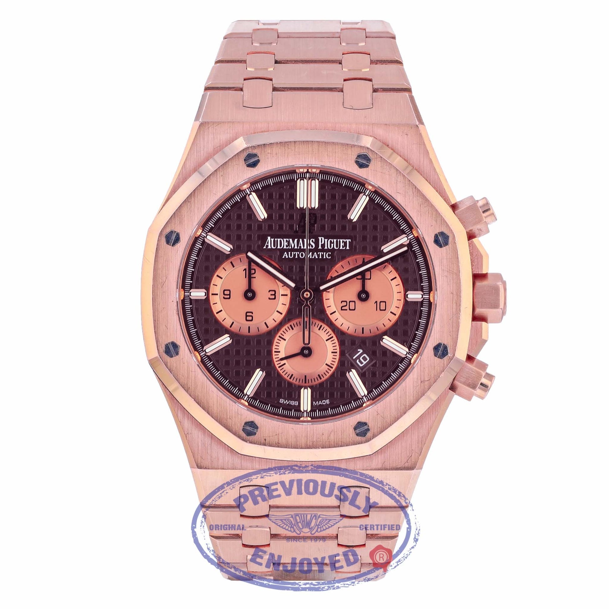 Audemars Piguet Royal Oak Chocolate Dial 18K Rose Gold 26331OR.OO.1220OR.02 PKWW5R - Beverly Hills Watch
