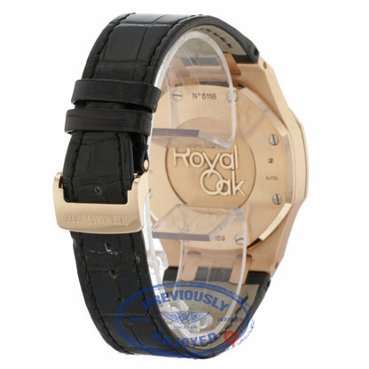 Audemars Piguet Royal Oak Chronograph 41MM Rose Gold Black Dial Black Alligator Strap 26320OR.OO.D002CR.01 LX0822 - Beverly Hills Watch Company