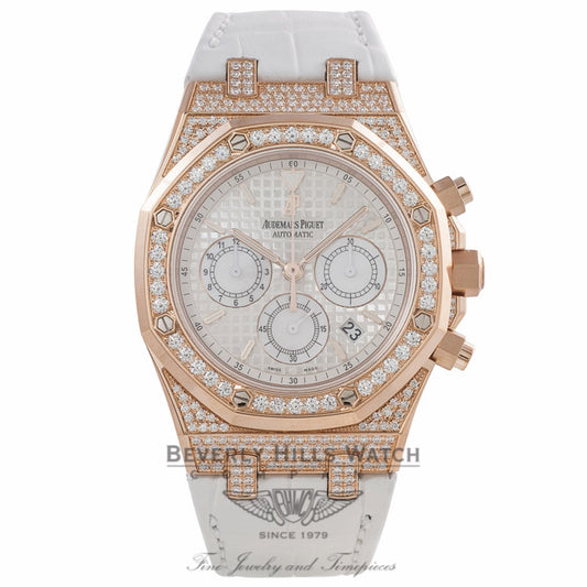 Audemars Piguet Royal Oak Chronograph 39MM Automatic 18k Rose Gold Diamond Case Bezel 26127OR.ZZ.D011CR.01 ZFL6AR - Beverly Hills Watch Company Watch Store