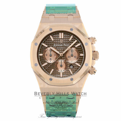 Audemars Piguet Royal Oak Chocolate Dial 18K Rose Gold 26331OR.OO.1220OR.02 LMMW1E - Beverly Hills Watch