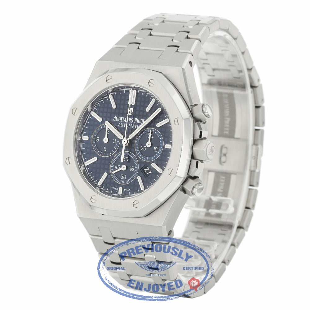 Audemars Piguet Royal Oak Chronograph 41MM Stainless Steel Blue Dial Boutique Edition 26320ST.OO.1220ST.03 V96QHH - Beverly Hills Watch Company
