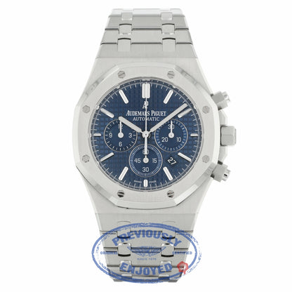 Audemars Piguet Royal Oak Chronograph 41MM Stainless Steel Blue Dial Boutique Edition 26320ST.OO.1220ST.03 V96QHH - Beverly Hills Watch Company