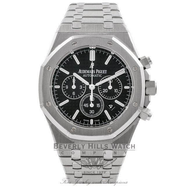 Audermars Piguet Royal Oak Chronograph 41mm Stainless Steel Black Dial 26320ST.OO.1220ST.01 AHEFJA - Beverly Hills Watch Company Watch Store