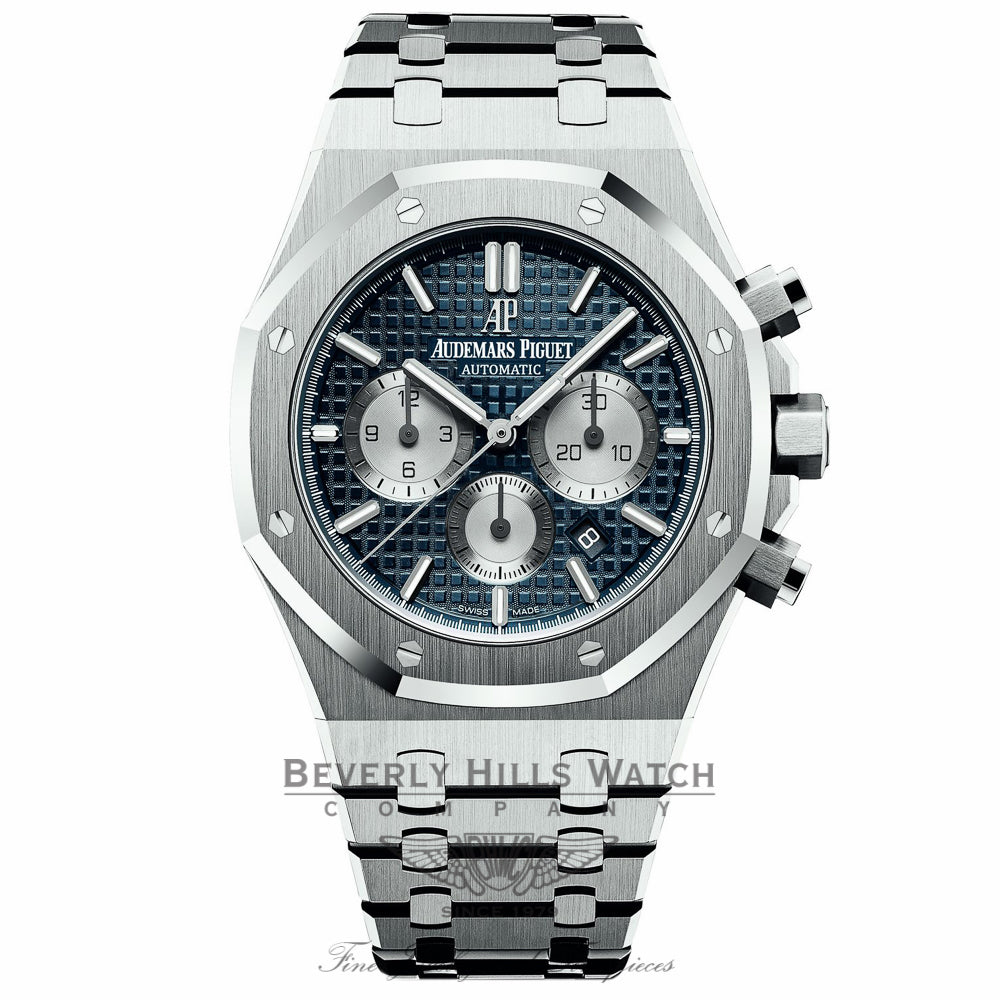 Audemars Piguet Royal Oak Chronograph 41mm Blue Grande Tapisserie 26331ST.OO.1220ST.01 N5MA81 - Beverly Hills Watch