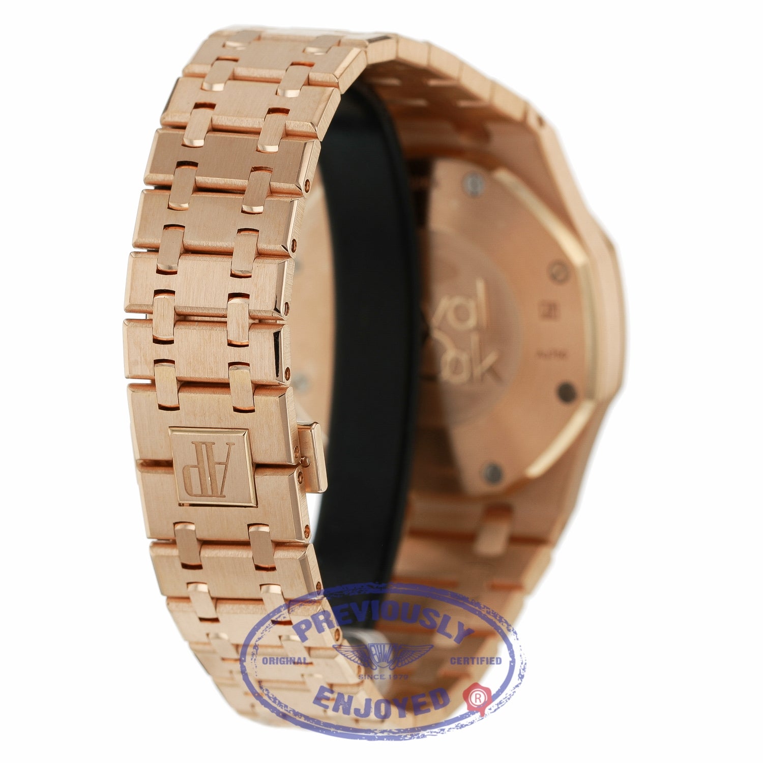 Audemars Piguet Royal Oak Chronograph 41mm Rose Gold Black Dial 26320OR.OO.1220OR.01 MLJRDD - Beverly Hills Watch Company