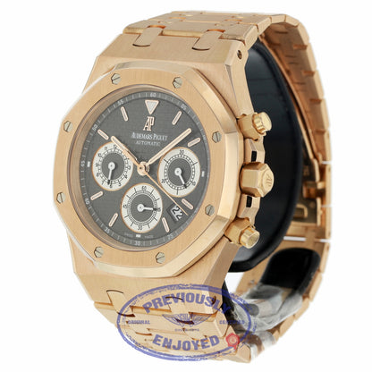 Audemars Piguet Royal Oak 39MM Chronograph Slate Dial Rose Gold Bracelet 25960OR.1185OR.03 L9F394 - Beverly Hills Watch Compnay