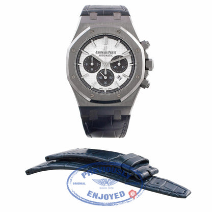 Audemars Piguet Royal Oak Chronograph Titanium 41MM QE II Cup 2015 Limited Edition 26327TI.OO.D0044CA.01 5J1Q5V - Beverly Hills Watch Company Watch Store