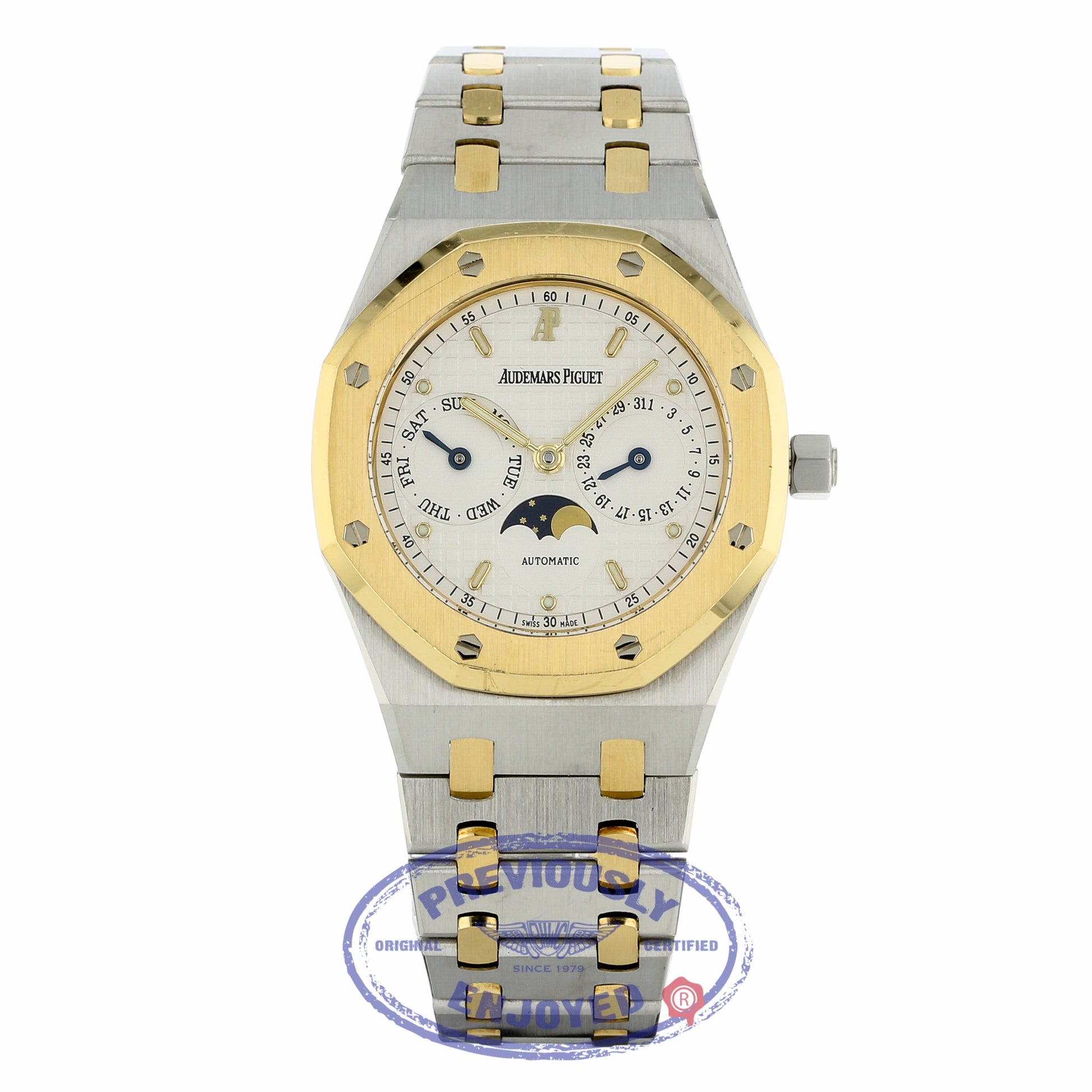 Audemars Piguet Royal Oak Day-Date 36MM 18k Yellow Gold Stainless Steel 25594SA.OO.0789SA.06 6R30UD - Beverly Hills Watch Company
