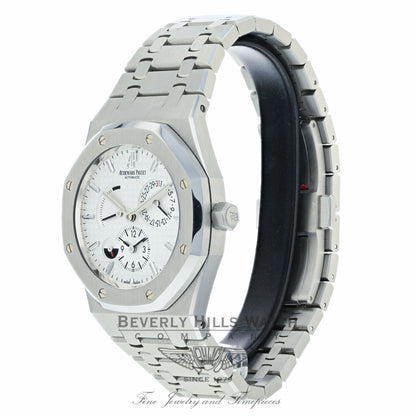 Audemars Piguet Royal Oak Dual Time Power Reserve 39MM Stainless Steel Silver Dial 26120ST.OO.1220ST.01 QJXVTC - Beverly Hills Watch Company Watch Store