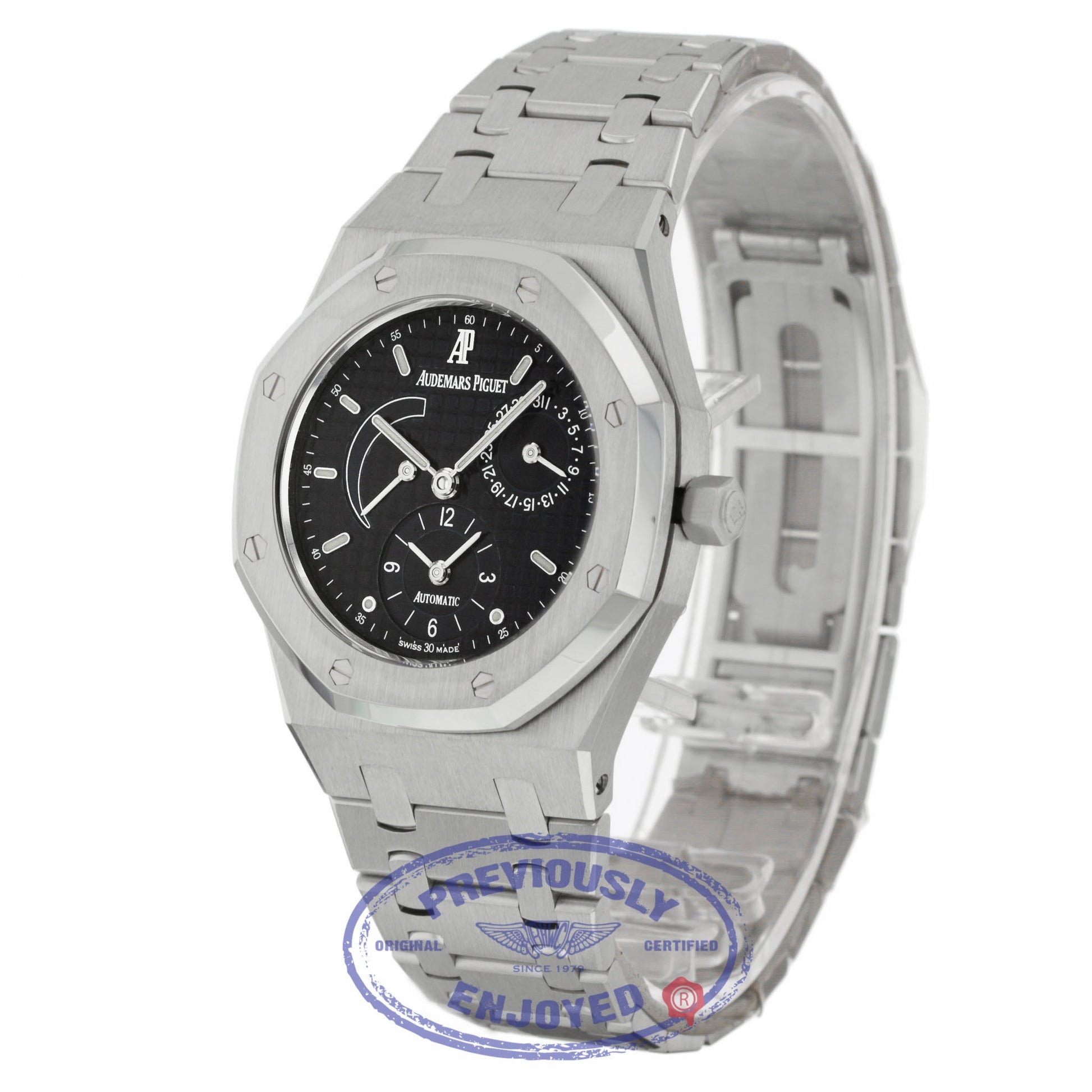 Audemars Piguet Royal Oak Blue Dial Dual Time Stainless Steel 25730ST.OO.0789ST.06 7M7EFM - Beverly Hills Watch Company