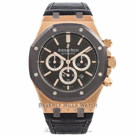 Audemars Piguet Royal Oak Leo Messi Limited Edition 41MM 18k Rose Gold Tantalum Bezel 26325OL.OO.D005CR.01 UZZ3A5 - Beverly Hills Watch Company Watch Store