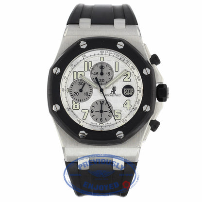 Audemars Piguet Royal Oak Offshore 44MM Chronograph Stainless Steel White Dial 25940SK.OO.D002CA.02A ZJK8XP - Beverly Hills Watch Company