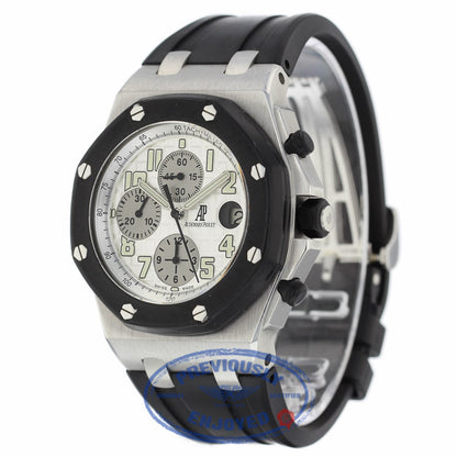 Audemars Piguet Royal Oak Offshore 44MM Chronograph Stainless Steel White Dial 25940SK.OO.D002CA.02A ZJK8XP - Beverly Hills Watch Company