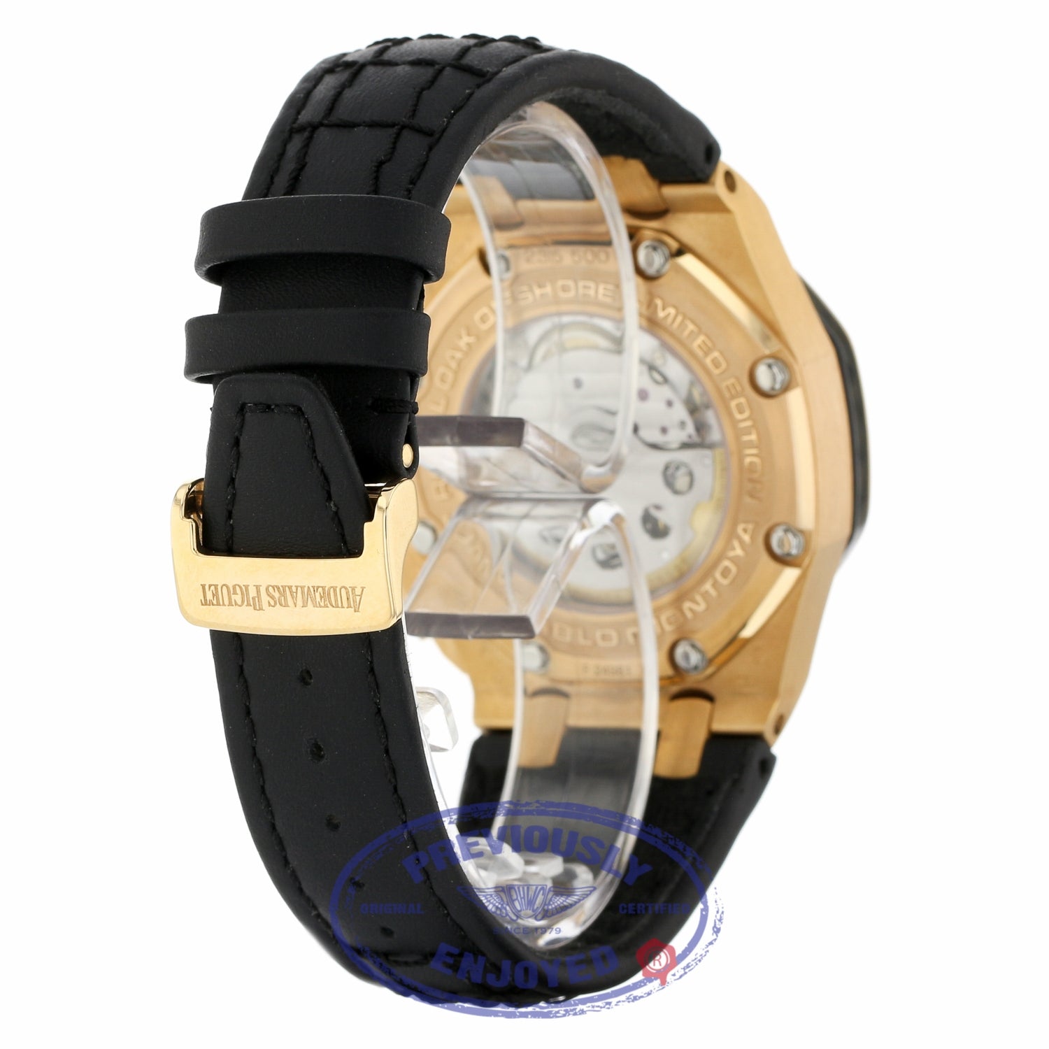 Audemars Piguet Royal Oak Offshore 45mm Juan Pablo Montoya 18k Rose Gold Black Leather 26030RO.OO.D001IN.01 2TWRJA - Beverly Hills Watch