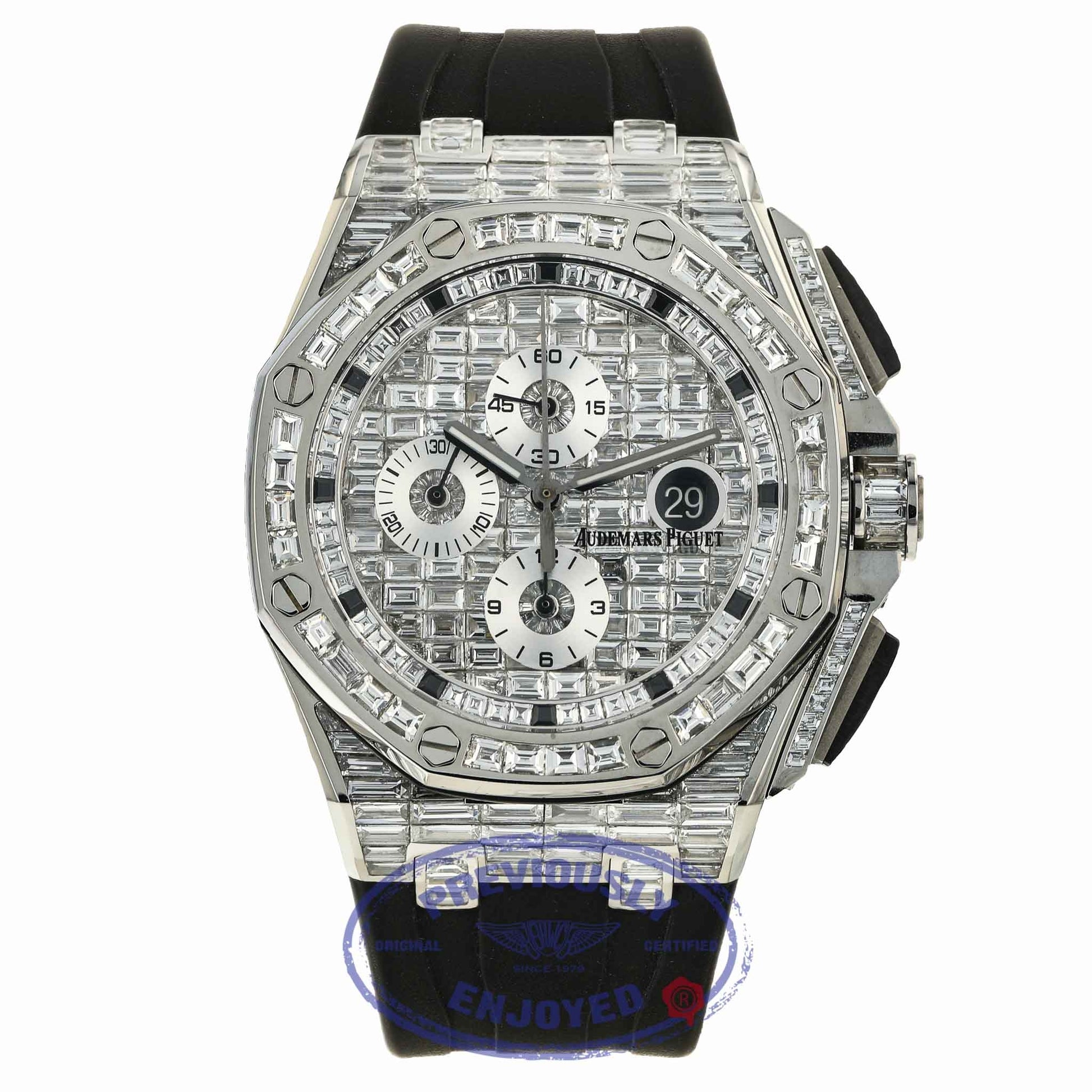 Audemars Piguet Royal Oak Offshore 44mm Stainless Steel Chronograph Customized Diamond 26400SO.OO.A002CA.01 X7VNNP - Beverly Hills Watch