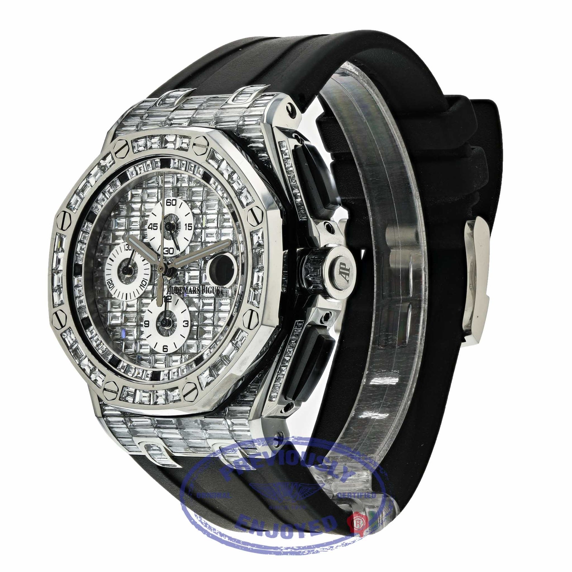 Audemars Piguet Royal Oak Offshore 44mm Stainless Steel Chronograph Customized Diamond 26400SO.OO.A002CA.01 X7VNNP - Beverly Hills Watch