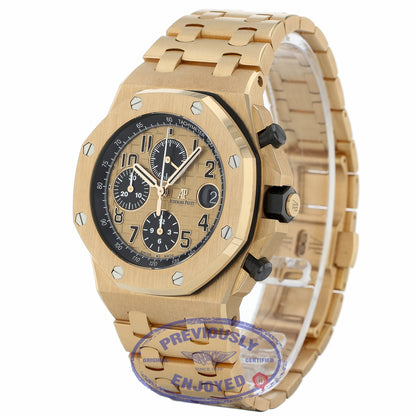 Audemars Piguet Royal Oak Offshore 18k Rose Gold Chronograph Automatic on Bracelet 26470OR.OO.1000OR.01 EHF4X3 - Beverly Hills Watch Company