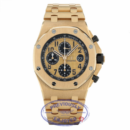 Audemars Piguet Royal Oak Offshore 18k Rose Gold Chronograph Automatic on Bracelet 26470OR.OO.1000OR.01 EHF4X3 - Beverly Hills Watch Company