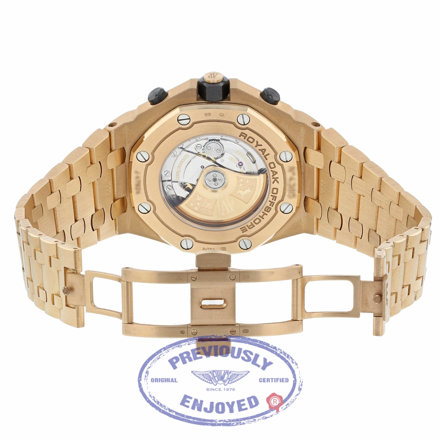 Audemars Piguet Royal Oak Offshore 18k Rose Gold Chronograph Automatic on Bracelet 26470OR.OO.1000OR.01 EHF4X3 - Beverly Hills Watch Company