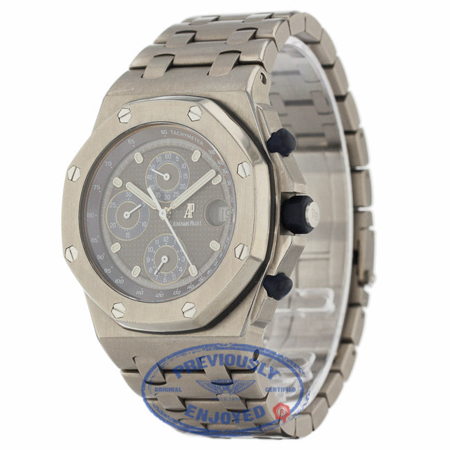 Audemars Piguet Royal Oak Offshore Titanium Slate Dial 25721.TI.OO.1000.TI.01 5KUVDD - Beverly Hills Watch Company