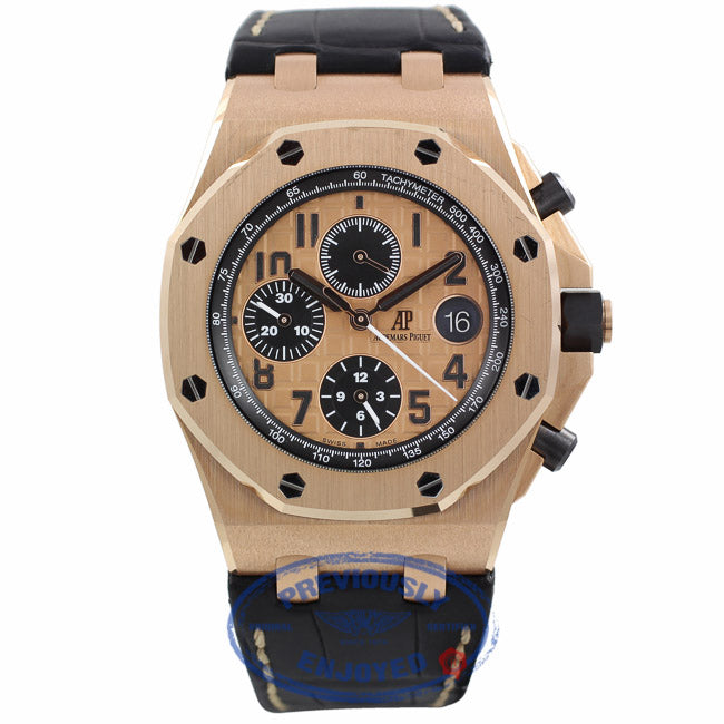 Audemars Piguet Royal Oak Offshore Chronograph 42MM Pink Gold 26470OR.OO.A002CR.01 2E69JY - Beverly Hills Watch Company
