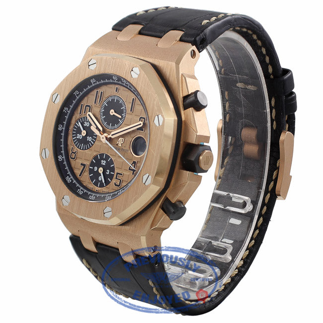 Audemars Piguet Royal Oak Offshore Chronograph 42MM Pink Gold 26470OR.OO.A002CR.01 2E69JY - Beverly Hills Watch Company