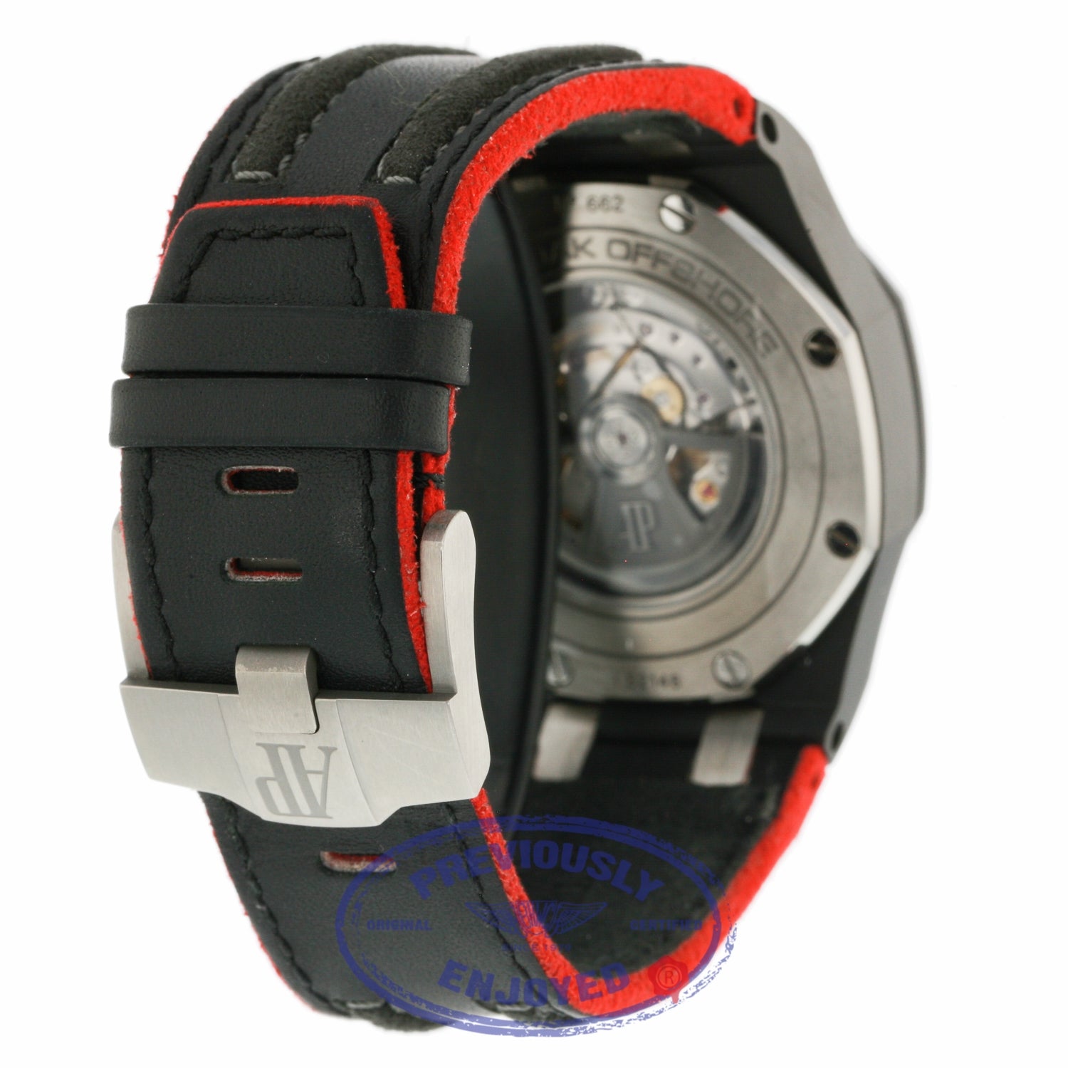 Audemars Piguet 44mm Offshore Chronograph Black Ceramic Bezel Black Dial Rubber Strap 26405CE.OO.A002CA.01 DQDJTR - Beverly Hills Watch Company