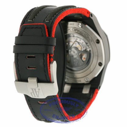 Audemars Piguet 44mm Offshore Chronograph Black Ceramic Bezel Black Dial Rubber Strap 26405CE.OO.A002CA.01 DQDJTR - Beverly Hills Watch Company