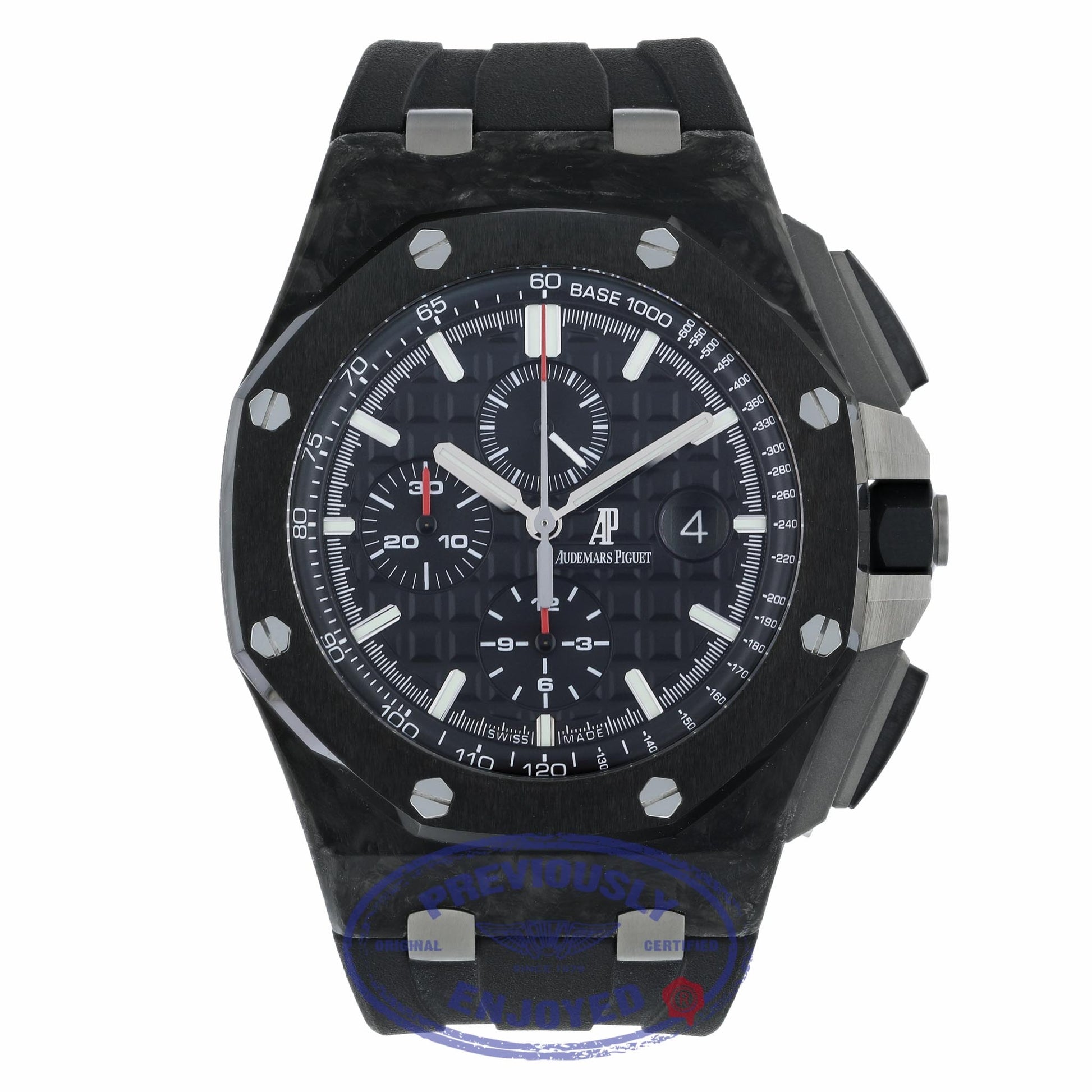 Audemars Piguet Royal Oak Offshore 44mm Forged Carbon Chronograph 26400AU.OO.A002CA.01 1J2VUX - Beverly Hills Watch Company