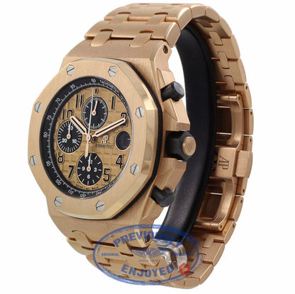 Audemars Piguet Royal Oak Offshore Chronograph 42MM 18k Rose Gold Automatic Rose Gold Dial Black Subdials 26470.OR.OO.1000OR.01 TTKDY9  - Beverly Hills Watch Company