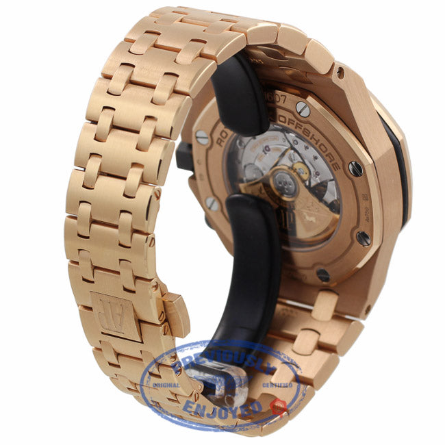 Audemars Piguet Royal Oak Offshore Chronograph 42MM 18k Rose Gold Automatic Rose Gold Dial Black Subdials 26470.OR.OO.1000OR.01 TTKDY9  - Beverly Hills Watch Company