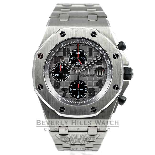 Audemars Piguet Offshore Chronograph 44mm Gray/Black Dial Themes Titanium Case/Bracelet Watch 26170TI.OO.1000TI.011 Beverly Hills Watch Company Watches