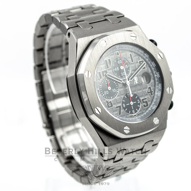 Audemars Piguet Offshore Chronograph 44mm Gray/Black Dial Themes Titanium Case/Bracelet Watch 26170TI.OO.1000TI.011 Beverly Hills Watch Company Watches