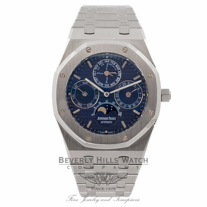 Audemars Piguet Royal Oak Perpetual Calendar Moonphase 39MM Blue Dial 25820ST.OO.0944ST.05 6R70HD - Beverly Hills Watch Company Watch Store