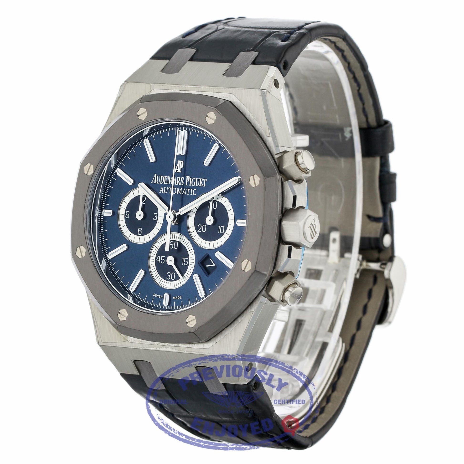 Audemars Piguet Royal Oak Chronograph Leo Messi Platinum Chronograph 26325PL.OO.D310CR.01 JJM48M - Beverly Hills Watch