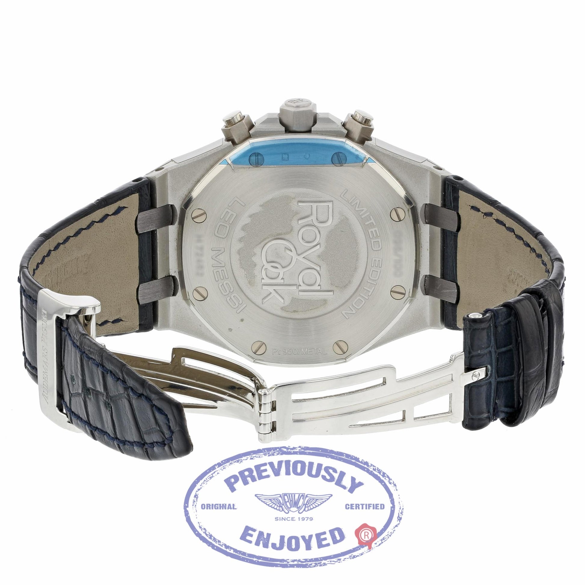 Audemars Piguet Royal Oak Chronograph Leo Messi Platinum Chronograph 26325PL.OO.D310CR.01 JJM48M - Beverly Hills Watch