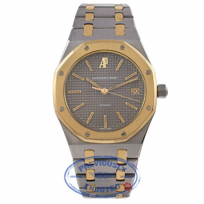 Audemars Piguet Royal Oak 36MM Grey Dial Stainless Steel 18k Yellow Gold 4100SA.0.0477SA.01 39W00N - Beverly Hills Watch Company Watch Store