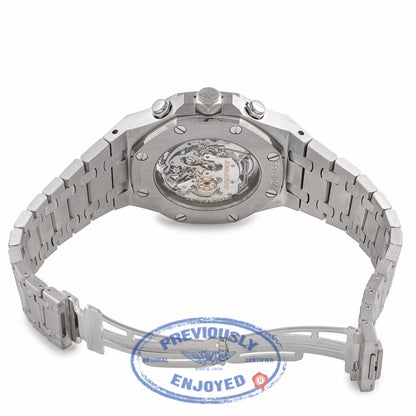 Audemars Piguet Royal Oak Tourbillon Chronograph Hand-Wind Black Dial Stainless Steel Bracelet 25977ST.OO.D002CR.01 8MYMZ9 - Beverly Hills Watch Company Watch Store