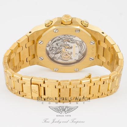 Audemars Piguet Royal Oak Tourbillon Chronograph 44mm Yellow Gold Bracelet Manual Wind Watch 25977BA.OO.1205BA.02 Beverly Hills Watch Company Watch Store