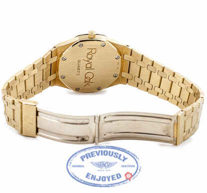 Audemars Piguet Royal Oak Yellow Gold White Dial 36MM APRO36MMYGQTZ ITC4PF - Beverly Hills Watch Company Watch Store
