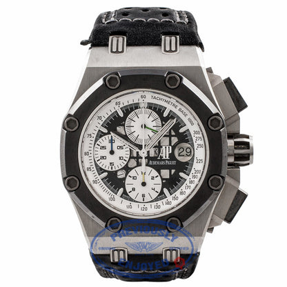 Audemars Piguet Royal Oak Offshore Ruben's Barrichello II Limited Edition 44MM Titanium with Ceramic Bezel 26078IO.OO.D001VS.01 H51QK4 - Beverly Hills Watch Store
