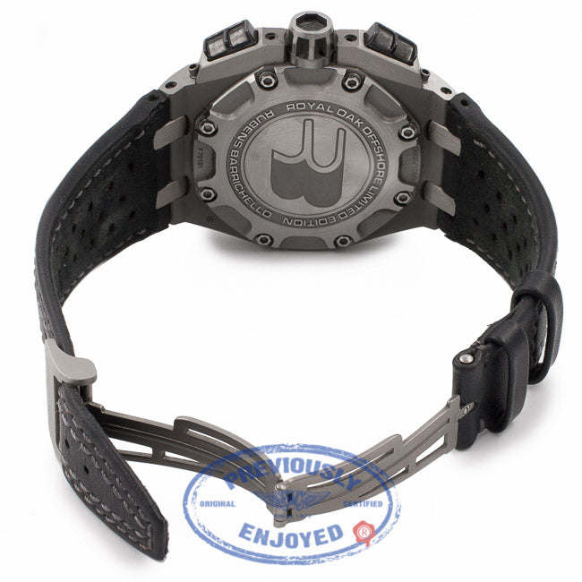 Audemars Piguet Royal Oak Offshore Ruben's Barrichello II Limited Edition 44MM Titanium with Ceramic Bezel 26078IO.OO.D001VS.01 H51QK4 - Beverly Hills Watch Store