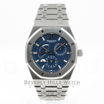 Audemars Piguet Royal Oak Dual Time Stainless Steel Blue Dial Watch 26120ST.OO.1220ST.02 Beverly Hills Watch Company Watches