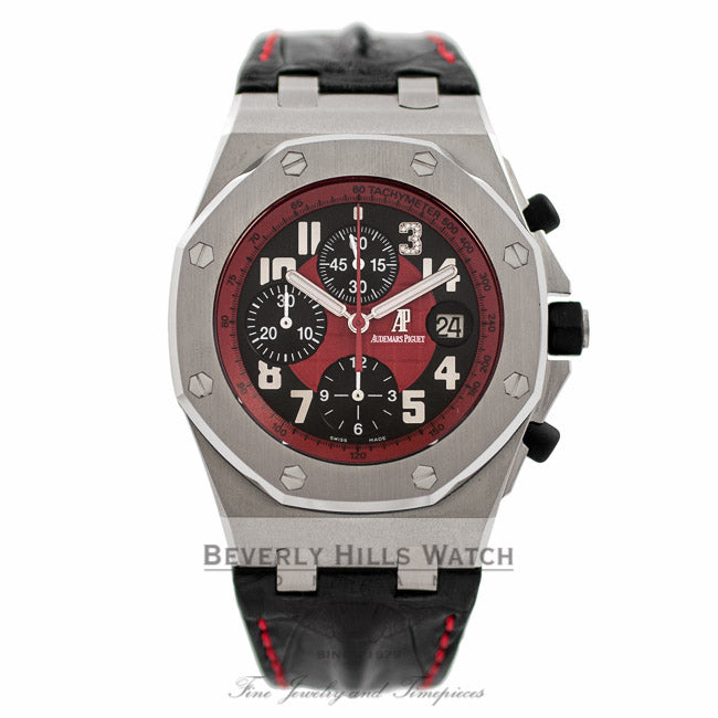 Audemars Piguet Royal Oak Offshore Stainless Steel Case 44mm Masato Black/Red Dial Limited Edition Watch 26195ST.OO.D101CR.01 Beverly Hills Watch Company Watches