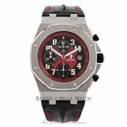 Audemars Piguet Royal Oak Offshore Stainless Steel Case 44mm Masato Black/Red Dial Limited Edition Watch 26195ST.OO.D101CR.01 Beverly Hills Watch Company Watches