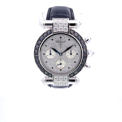 Chopard Imperiale 38mm White Gold Chronograph Pave Diamonds 373421-1008 - Beverly Hills Watch Company